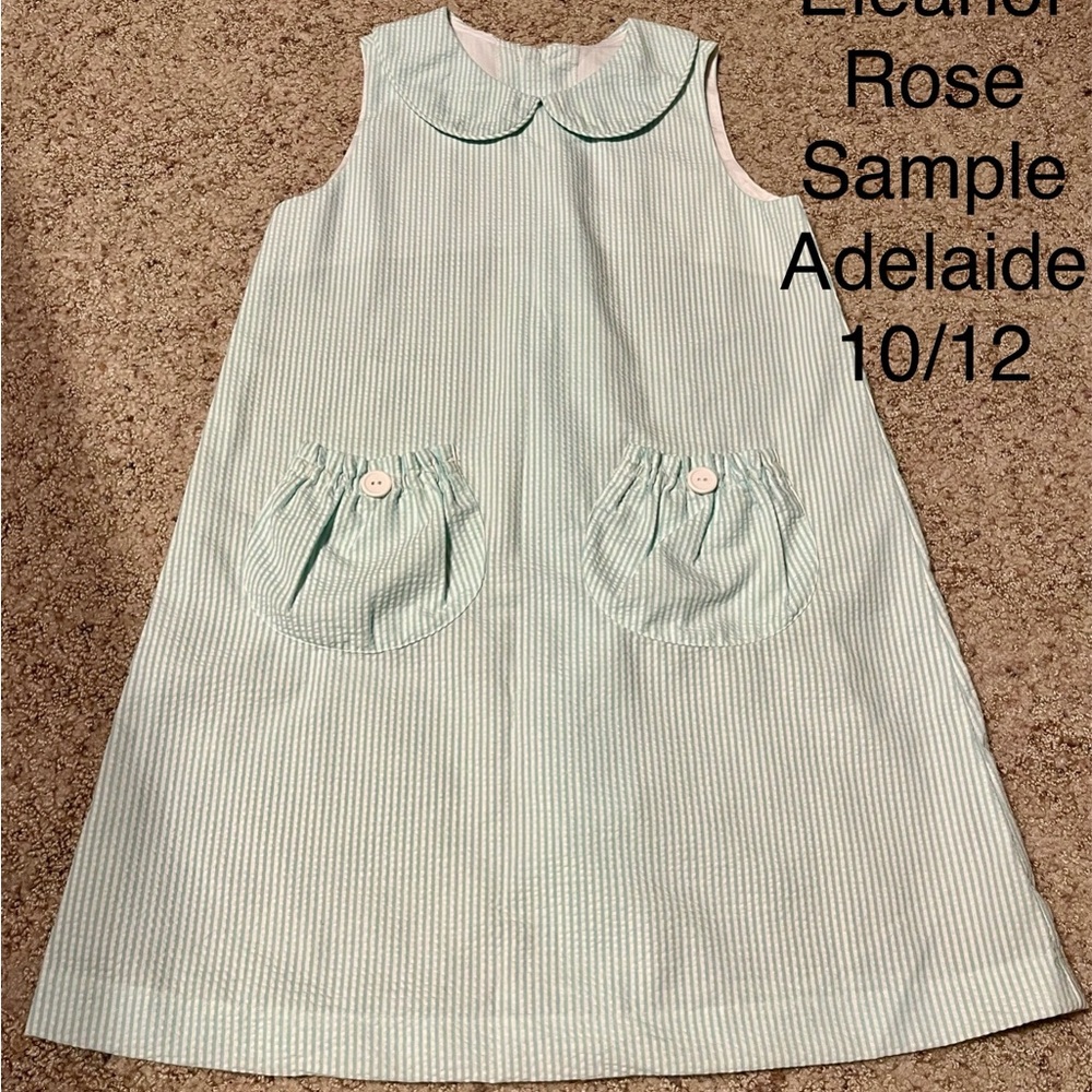 Eleanor Rose Mint Seersucker Adelaide Sample Dress
